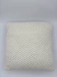 Handmade Cable Knit Pillow Cover: Natural Cotton, Textured Weave - image 3