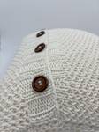 Handmade Cable Knit Pillow Cover: Natural Cotton, Textured Weave - image 6
