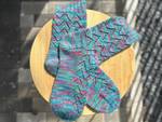 Handknit Twilight Bloom Socks, Wool Socks for Women - image 7