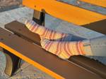Handknit Roseate Ridge Socks, Wool Socks for Women - image 4