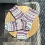 Handknit Roseate Ridge Socks, Wool Socks for Women - image 5