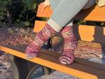 Handknit Slate Rose Cable Socks, Wool Socks for Women - image 1