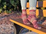 Handknit Slate Rose Cable Socks, Wool Socks for Women - image 2