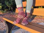 Handknit Slate Rose Cable Socks, Wool Socks for Women - image 3