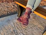 Handknit Slate Rose Cable Socks, Wool Socks for Women - image 4