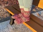 Handknit Slate Rose Cable Socks, Wool Socks for Women - image 5